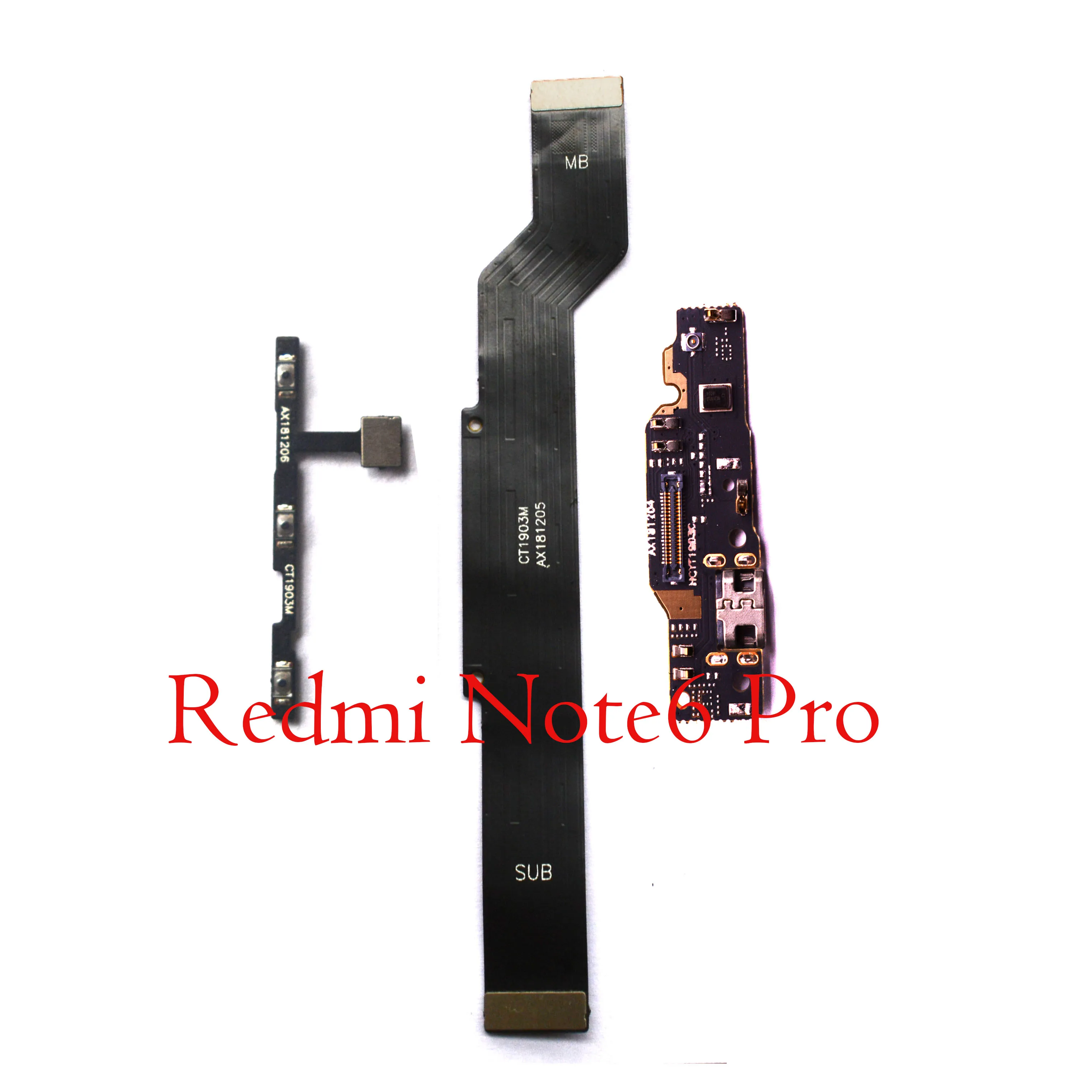 Для xiaomi Redmi Note6 основная плата питания материнская USB порт для зарядки гибкий