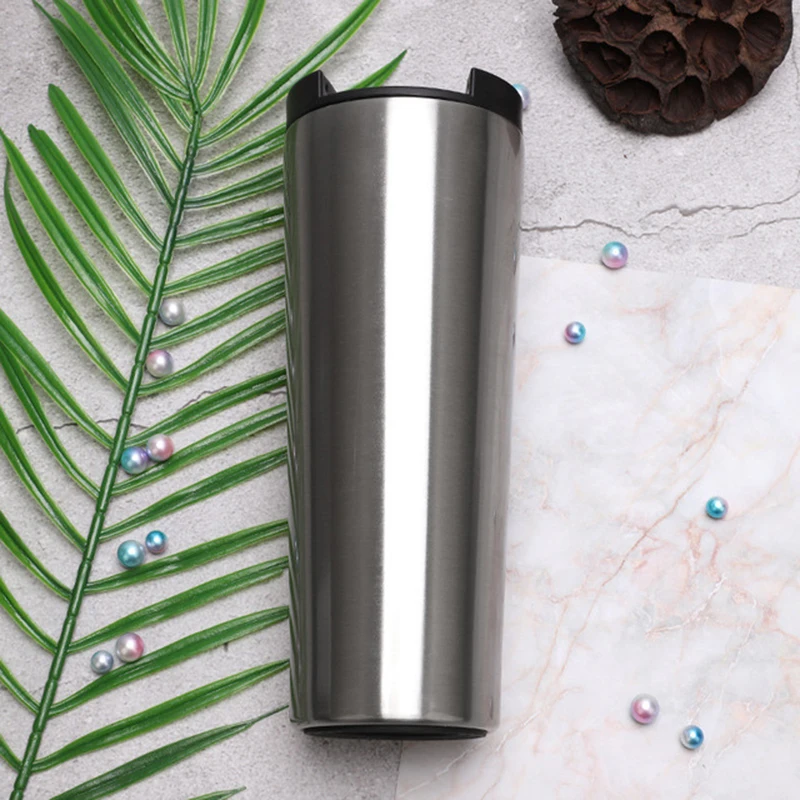 Термос с двойными стенками 450 мл кофейные кружки вакуумная фляжка из нержавеющей