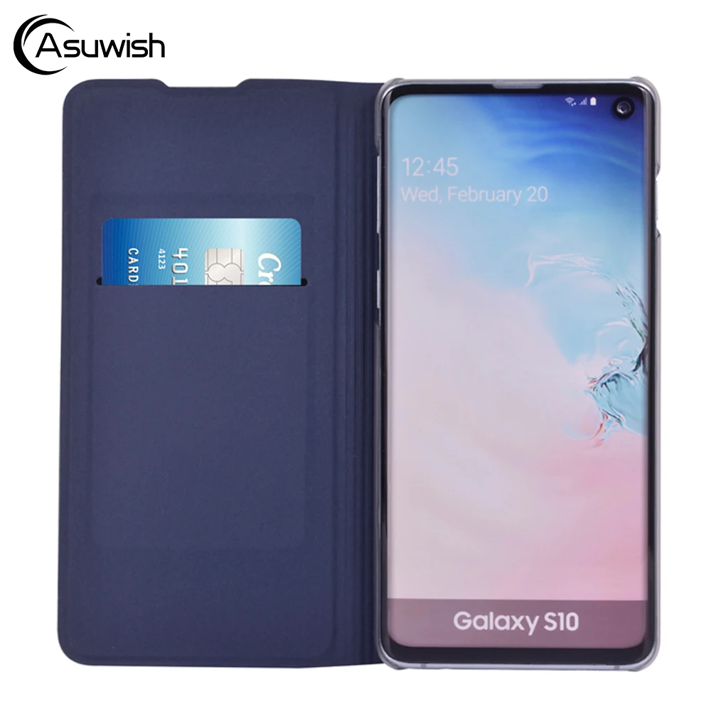 Кожаный чехол-бумажник с откидной крышкой для Samsung Galaxy S10 Plus S10e 5G M20 M10 S9 J4 J6 2018 A6 A7 A8