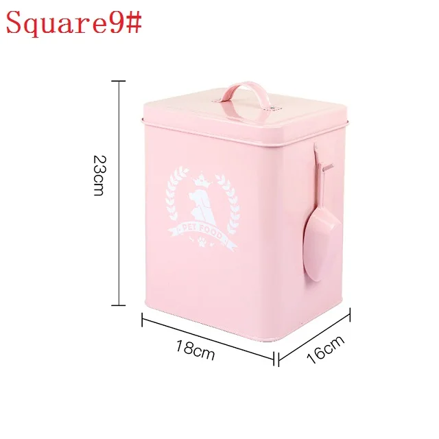 Square9 10 Jin рисовое ведро ПЭТ пищевой горшок уплотнение резервуар для хранения стальной дом влагостойкая крышка герметизация кухонная утварь многофункциональная - Цвет: Square9