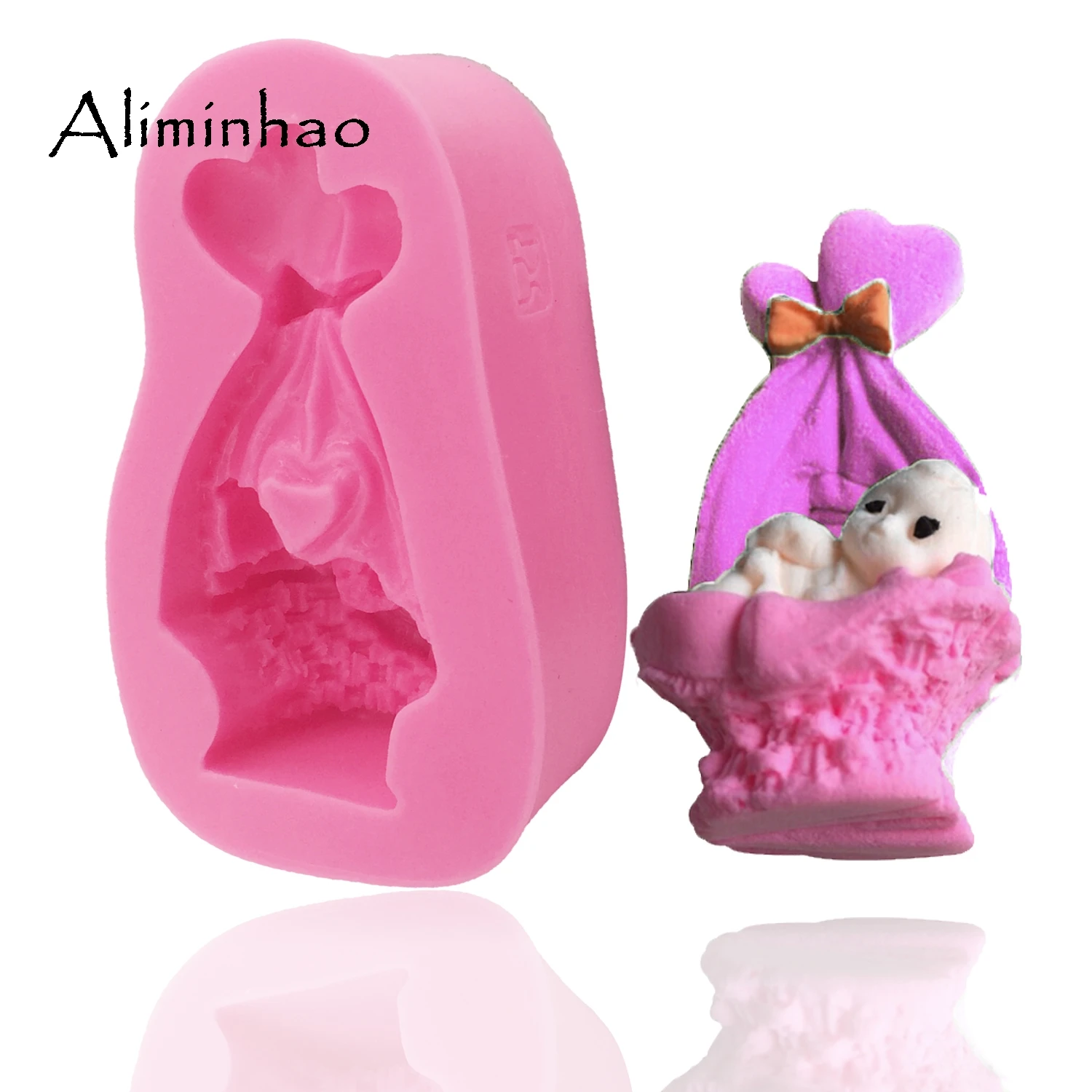 

B0022 детская силиконовая форма в форме колыбели для выпечки кондитерских изделий, форма для помадки, инструменты для украшения тортов, шокол...