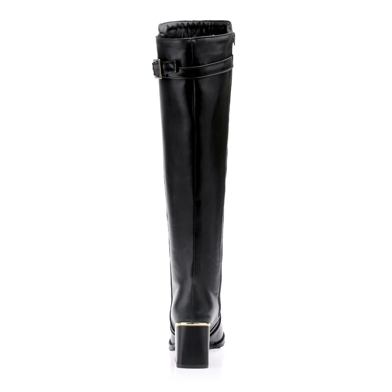 2016 Fashion winter women shoes big size 30-50 round toe buckle decoration high heels Knee-High boots small 30 31 32 33 HQW-A18 | Обувь