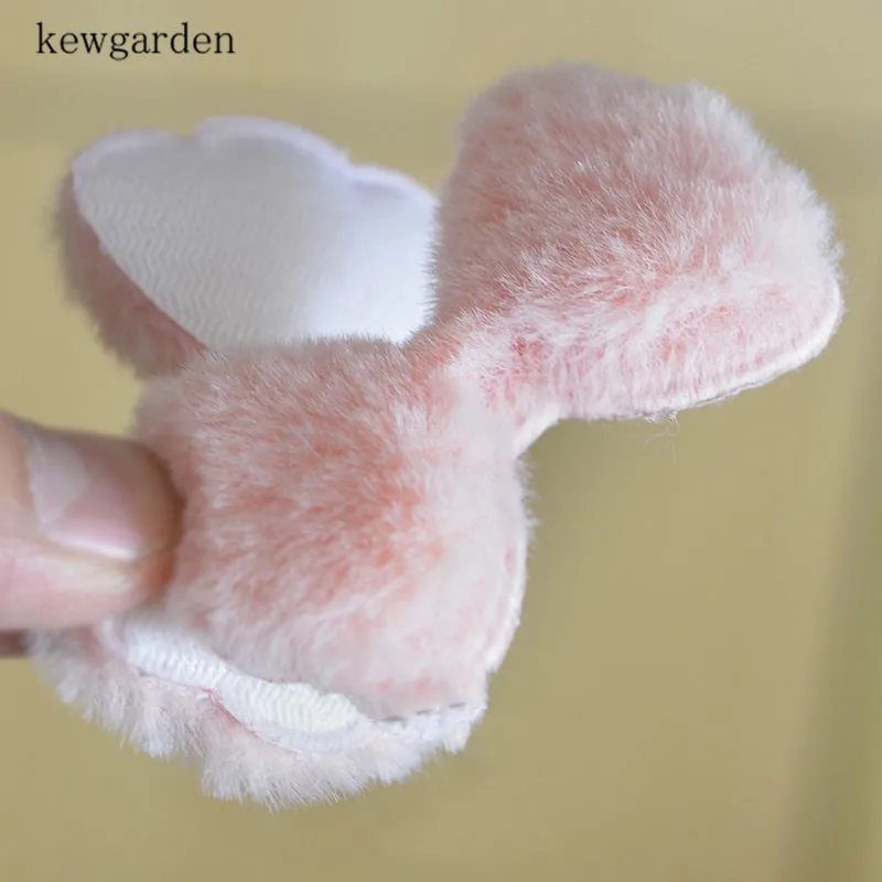 Kewgarden имитация кролика плюшевый бант DIY волосы лук брошь материал аксессуары ручной работы бант 4*6,5 см 30 шт./лот - Цвет: Розовый