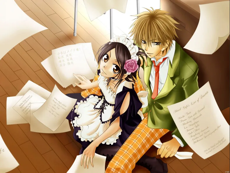 Kaichou Wa Maid Sama Misaki Ayuzawa Takumi Usui художественный гигантский печатный плакат
