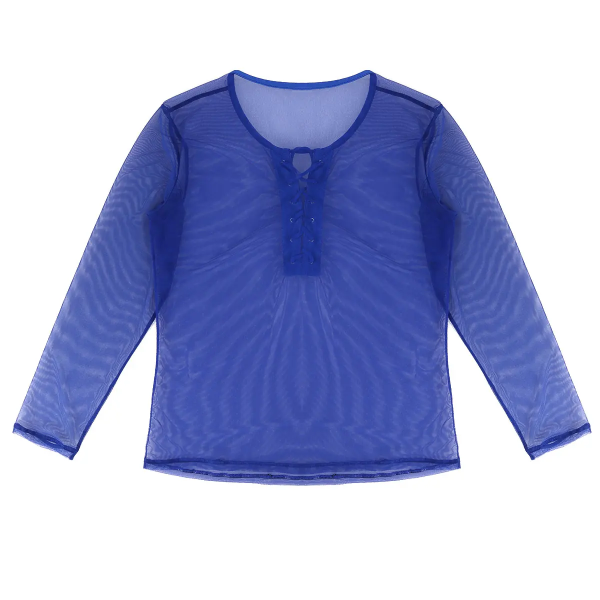 Модные мужские зашнуровать видеть сквозь Сетчатая футболка Майки легкий пуловер