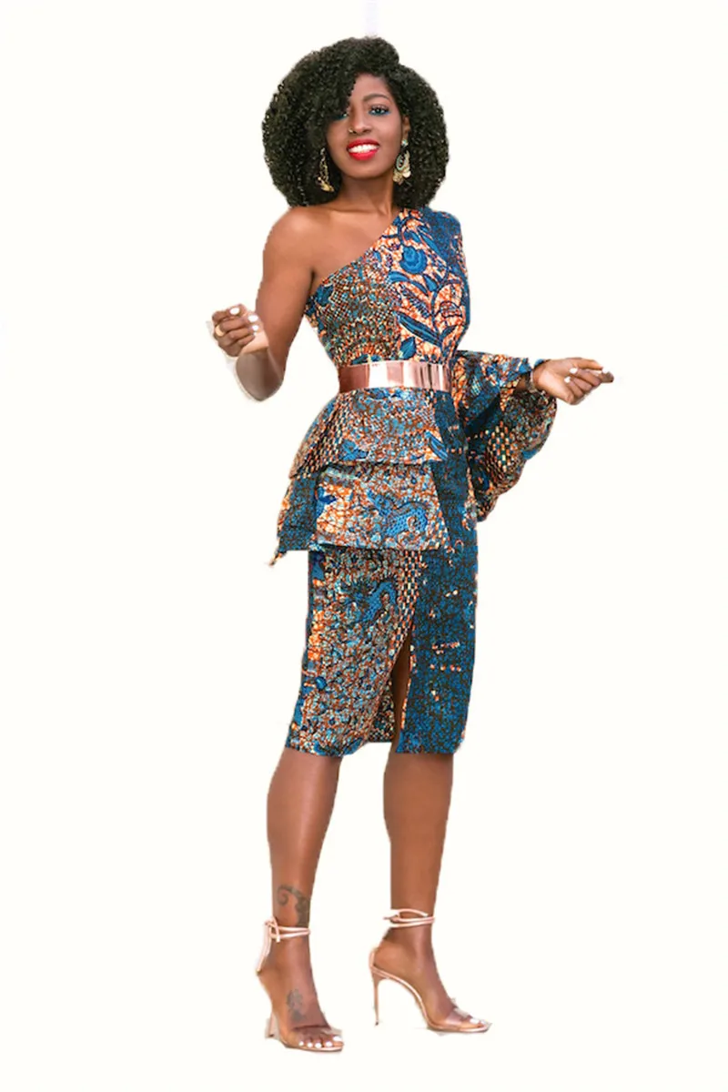 Женское платье с баской на одно плечо Adogirl вечерние платья-карандаш миди размера