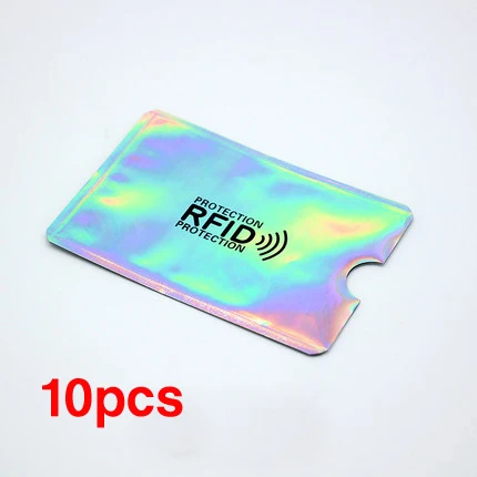 colorful (10pcs) Хорошее качество Анти Rfid Блокировка ридер замок банк держатель для карт Защита Id банковский Чехол для карт NFC алюминиевый кредитный держатель для карт s - Цвет: colorful (10pcs)