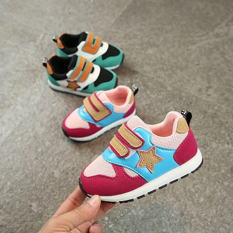 Mumoresip Toddler Kids Shoes Fashion Soft Breathable Baby Boys Girls Sneakers Children Sports Running Air Mesh With Stars | Детская