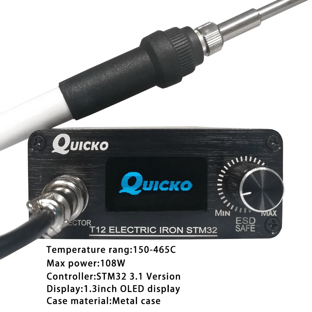 QUICKO STM32/CKS OLED 1 3 дюймов T12 паяльная станция с Русский корейский Английский