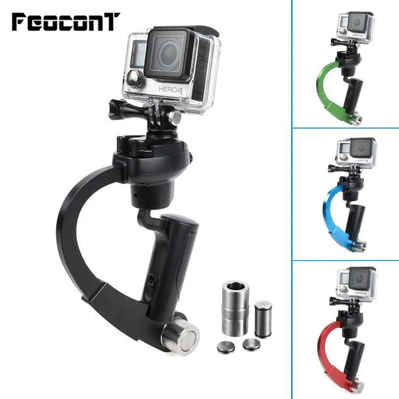 Мини Ручной Стабилизатор камеры видео Steadicam Gimbal подходит для GoPro Hero 7 6 5 SJcam SJ4000 Xiaomi Yi Экшн-камера