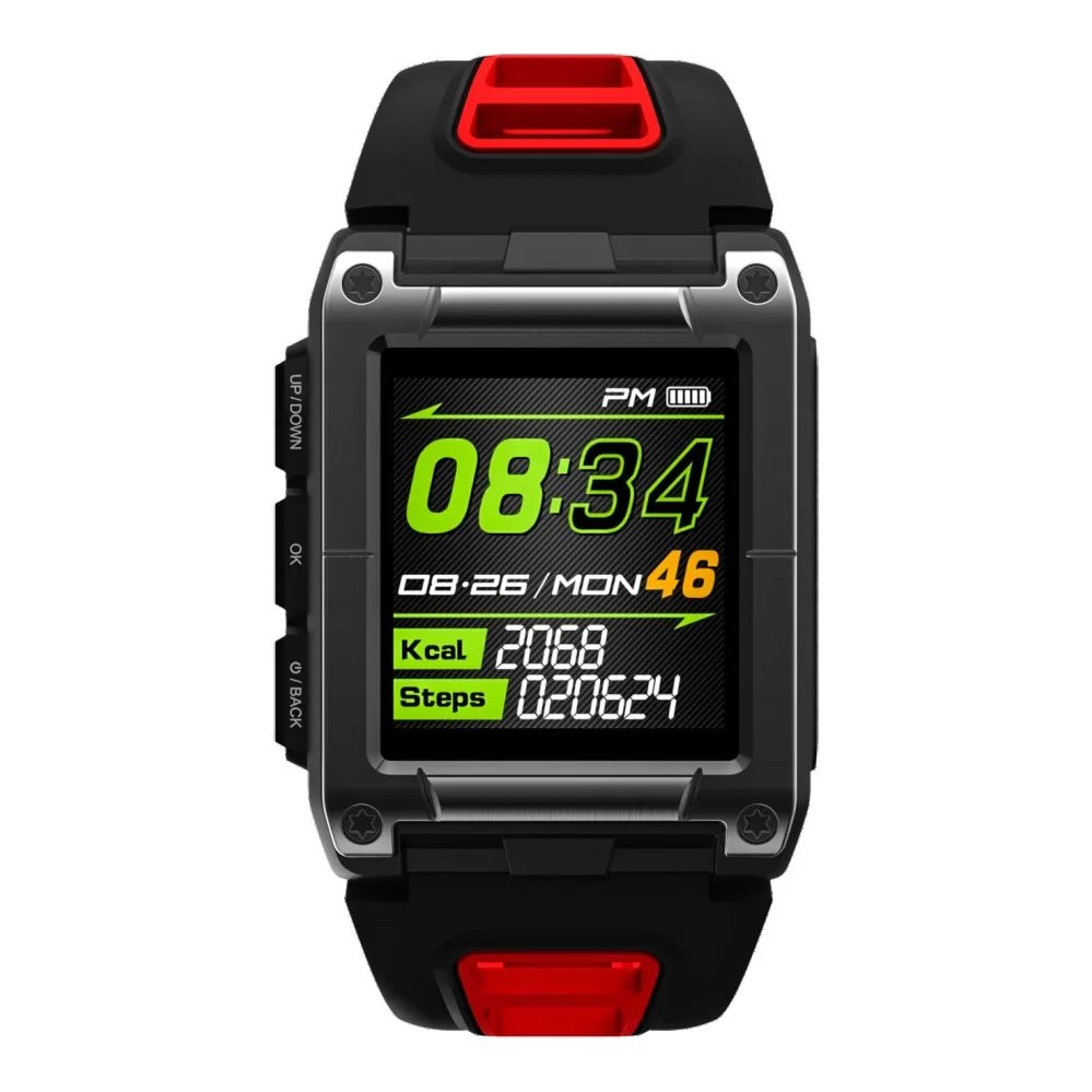 red Makibes G08 gps часы компас Bluetooth Смарт-часы IP68 Водонепроницаемые Смарт-часы es мужские Мульти-спортивные часы - Цвет: red