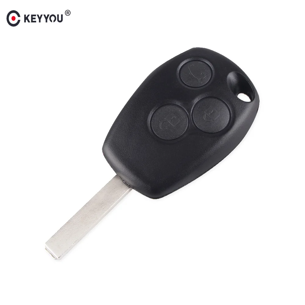 

KEYYOU 3 Button Car Remote Key Shell Case Fob For Renault /Kangoo II /Clio III Auto Replacement Keyless Alarm Case Vover