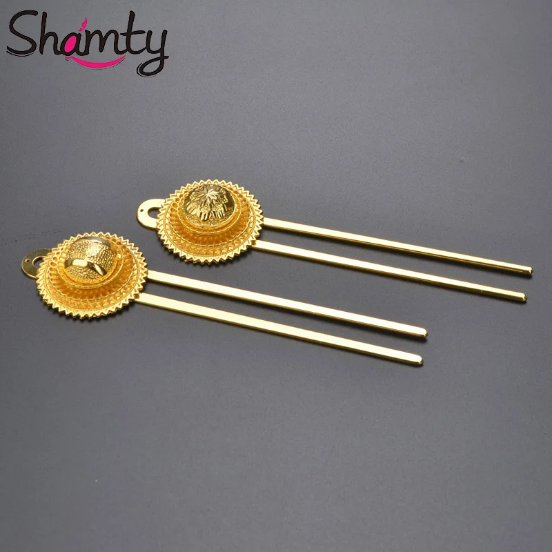 Палочки для волос Shamty ювелирные изделия чистый золотой цвет африканские палочки