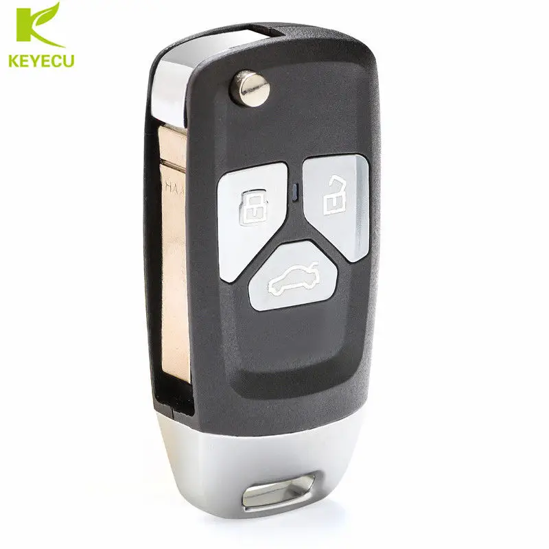 Брелок KEYECU для Audi A3 S3 RS3 TT TTS TTRS 2004-2013 P/N: 8P0 837 220 D обновленный пульт дистанционного