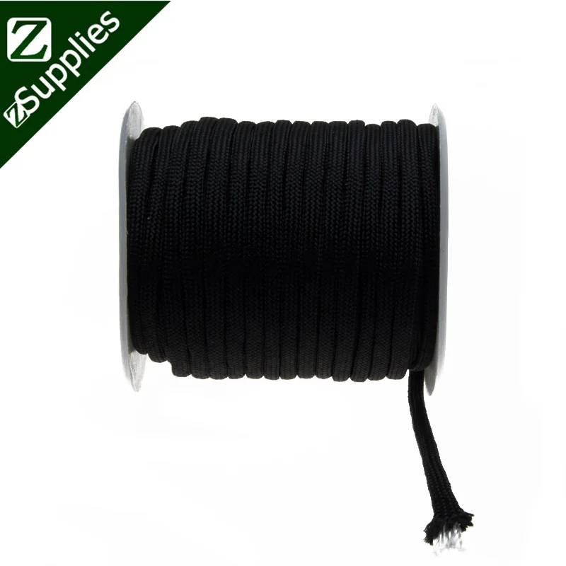 

4mm Black Braid Nylon Rope Cord, High Quality Tight Braid Durable Thread For Necklace-D1494