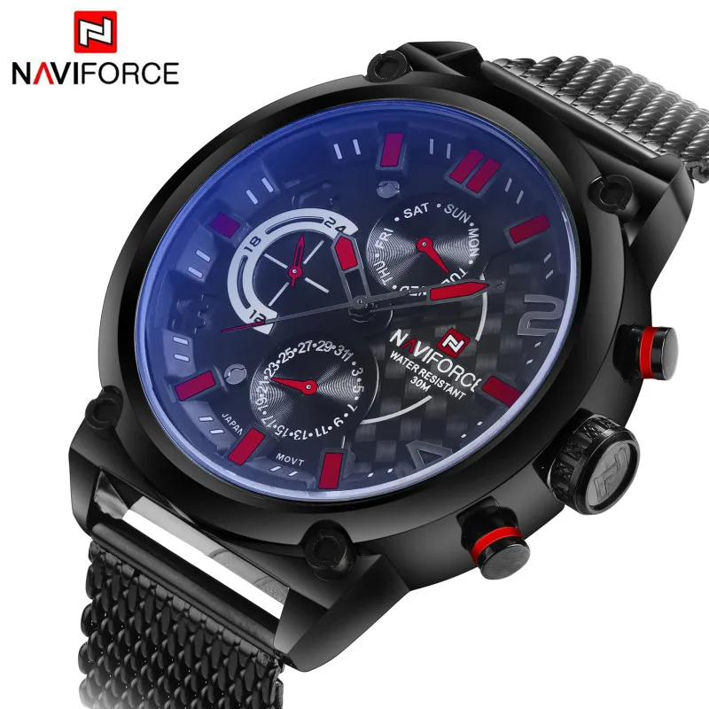 Часы наручные Naviforce Мужские кварцевые люксовые брендовые аналоговые модные