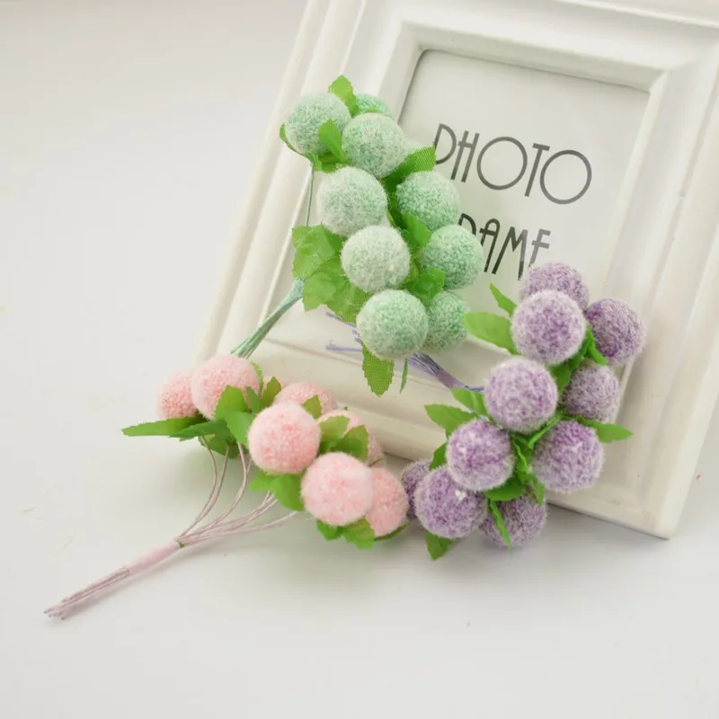 

10pcs artificial Flower berry foam Stamen scrapbooking for home wedding decoration Box crafts Supplies Bride wrist Accessories