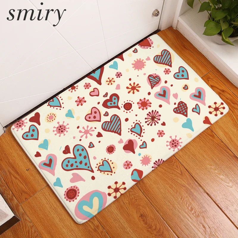 Smiry Добро пожаловать дома Коврики для входной двери милые Сердце Граффити узор