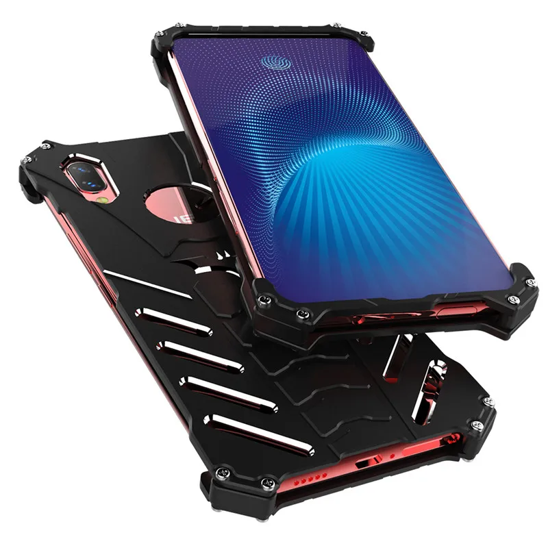 

R-JUST Ultra-Thin Metal Aluminum Case For VIVO NEX X23 X21 Shockproof Protector Cover For X20 Plus Y85 Y79 X9 Hard Phone Shell