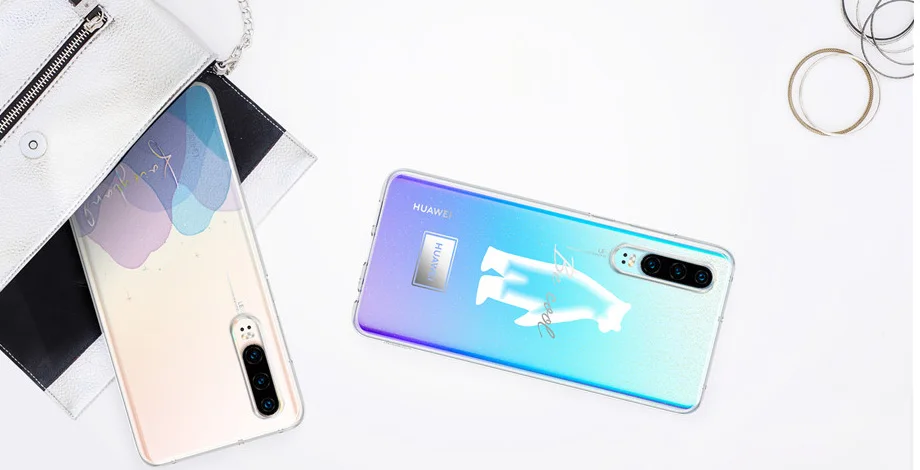 HUAWEI P30 P30 Pro, прозрачный чехол, мягкий TPU, цветная, полная прозрачная защита, задняя крышка, оболочка для P30/P30 Pro