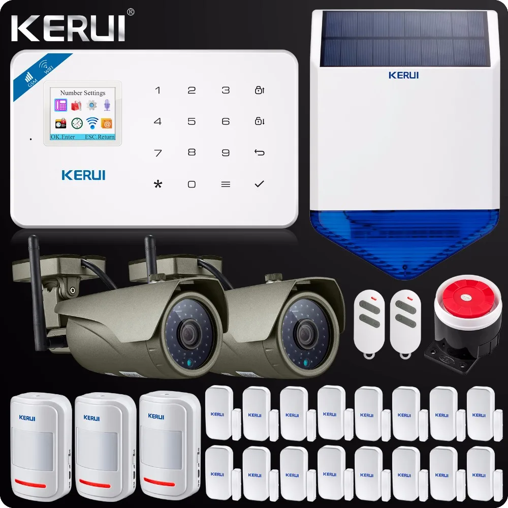 WIFI GSM домашняя система охранной сигнализации сенсорный экран 1080P Wifi ip камера
