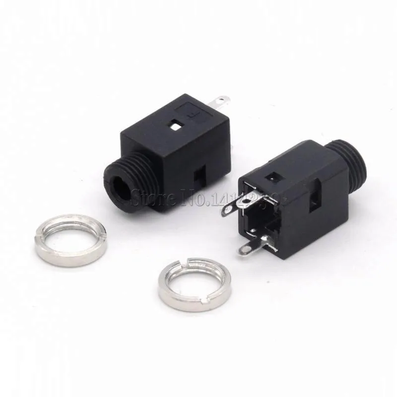 10Pcs PJ-341 DC30V 0.5A 3.5MM Audio Socket Connector Vertical 3Pin With Nut PJ341 | Обустройство дома
