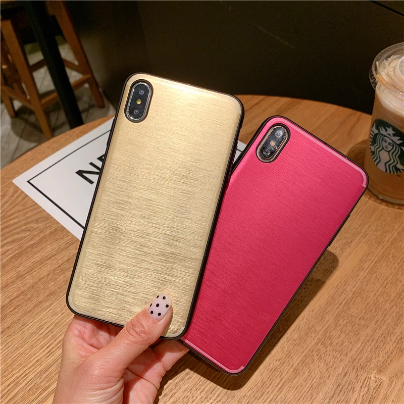 Хит матовый металлический противоударный чехол для iphone 6 6S 7 8 Plus X10 XR XS Max роскошные