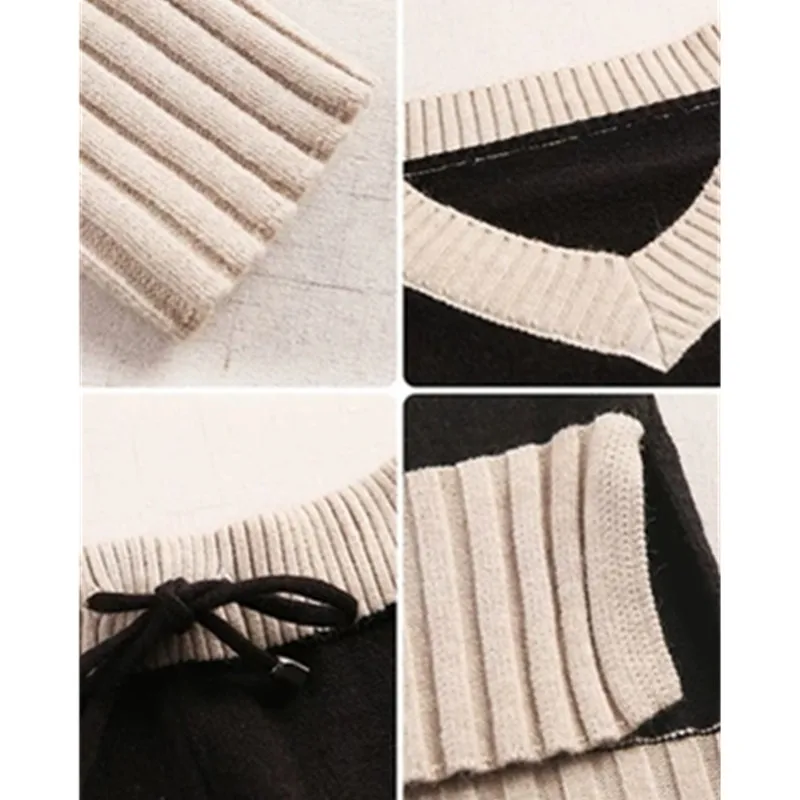 Женский свитер костюм наборы Повседневные свитера вязаный комплект из двух