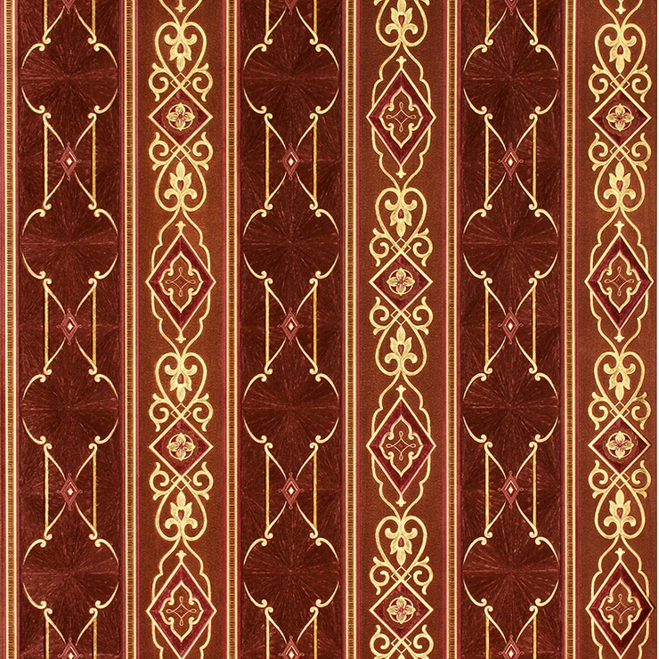 3D Роскошные дворцовые полосатые обои европейские Дамасские роскошные золотые