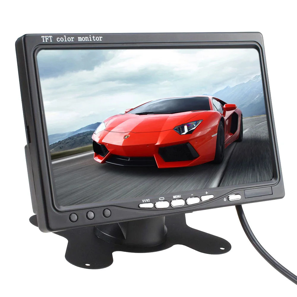 7-дюймовый автомобильный монитор Tft-LCD с 2 видеовходами на подголовник заднего
