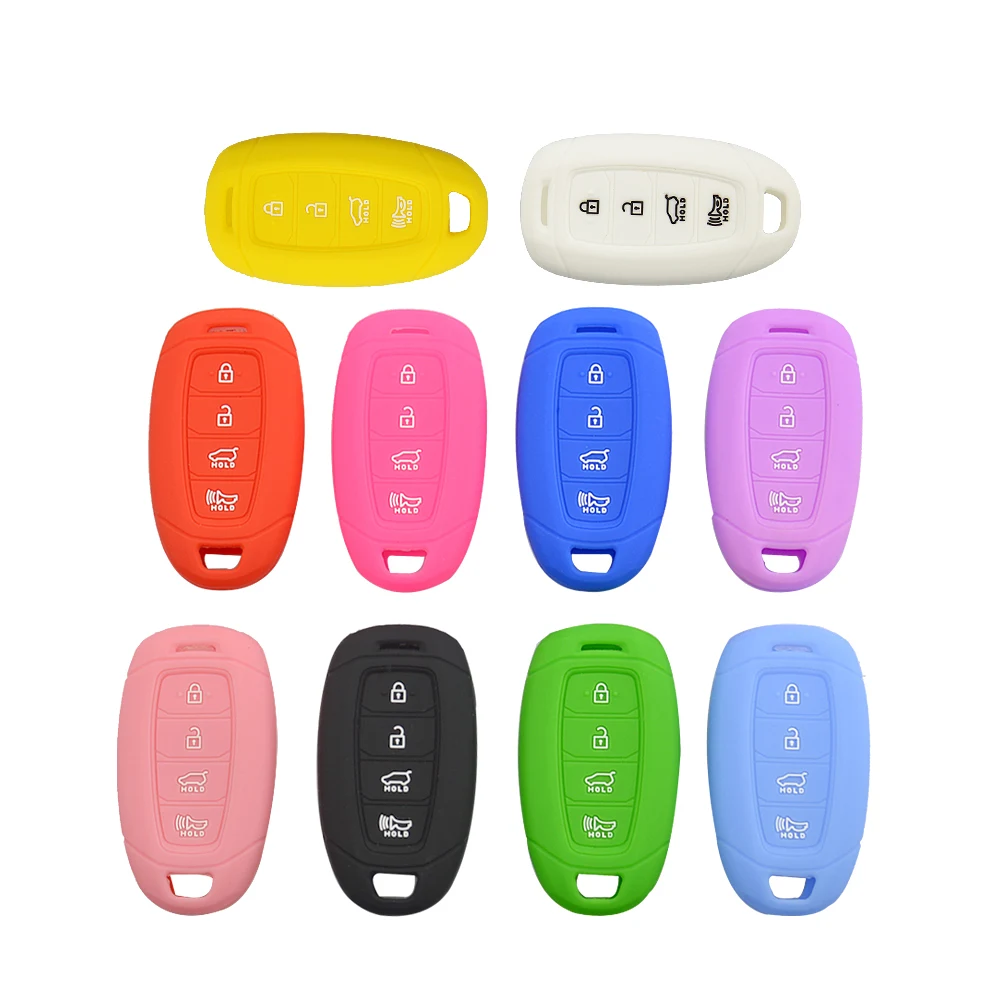 

4 Buttons Silicone Rubber Remote Car Key Cover Case Shell Protector Bag For Ford Fiesta Focus Mondeo Ecosport Kuga MK3