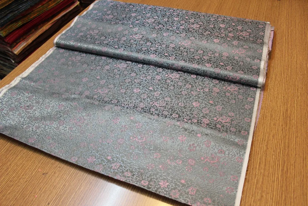 Китайская шелковая парча из дамасской ткани наволочка Чонсам серебристо серого