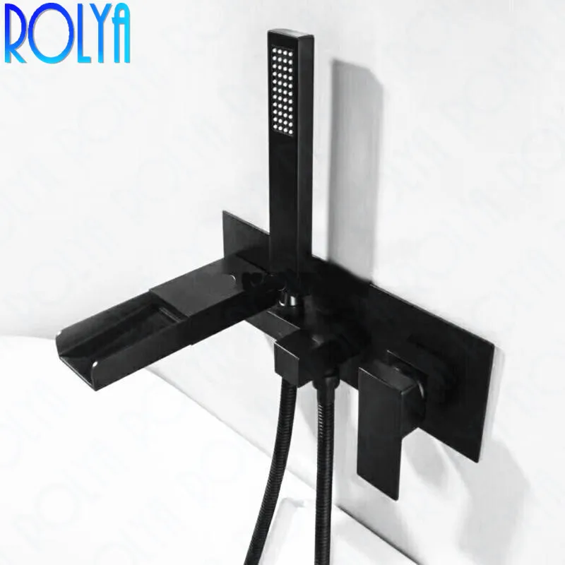 Rolya Cubix кран для ванны с водопадом настенный хромированный Твердый латунный