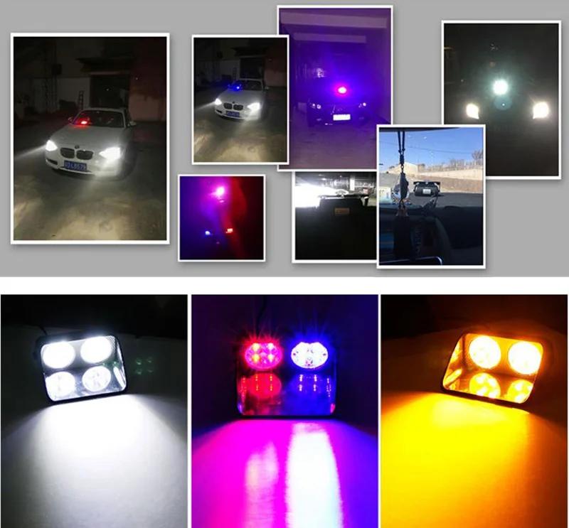 12 В 24 Вт 8 светодиодный стробоскоп автомобильный светильник аварийного