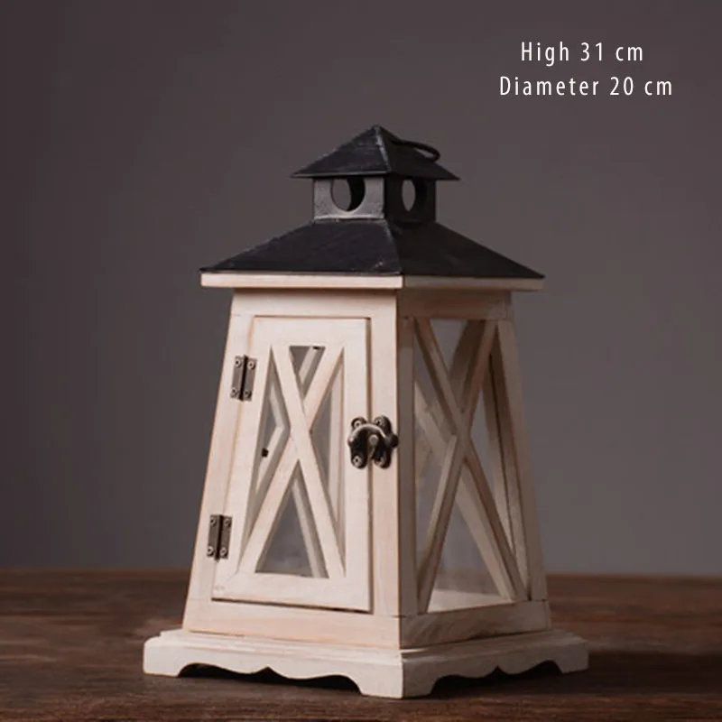 Деревянный подсвечник, рождественские подсвечники, декоративный светильник, Свадебный центральный Марокканский Фонарь, металлический светильник, дом 5Z4 - Цвет: Type 3