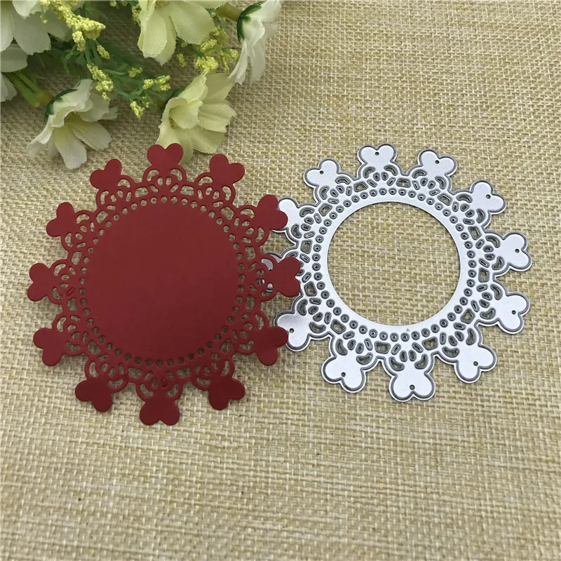 Круглые металлические трафареты Love Heart для изготовления открыток декоративное
