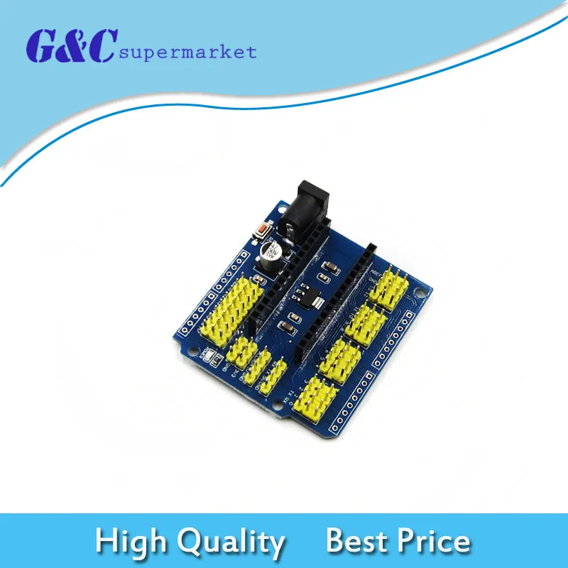 1PCS NANO I / O Expansion sensor Shield Module For Arduino UNO R3 Nano V3.0 | Электронные компоненты и