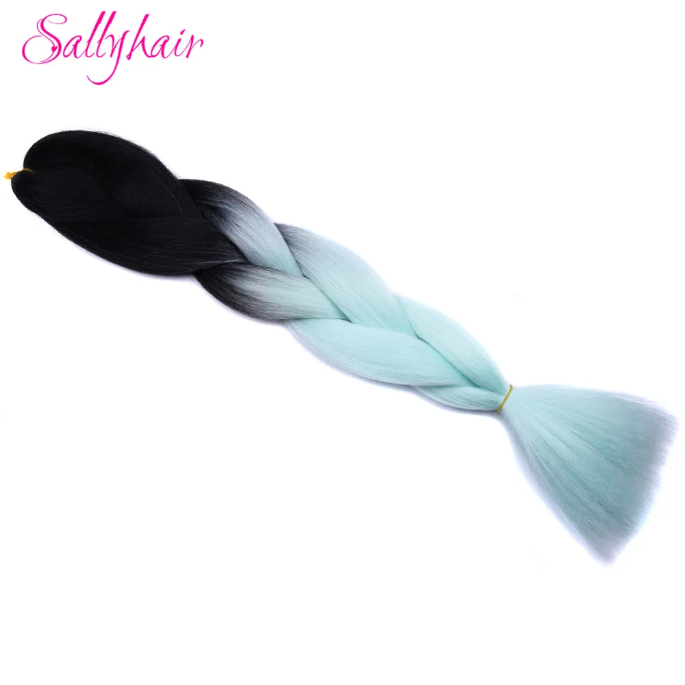 T4/27/30 Jumbo косы ombre плетение волос 2 3 тон чёрный; коричневый розовый цвет sallyhair 24 дюйма высокой Температура Волокно Синтетические волосы расширение - Цвет: T4/27/30