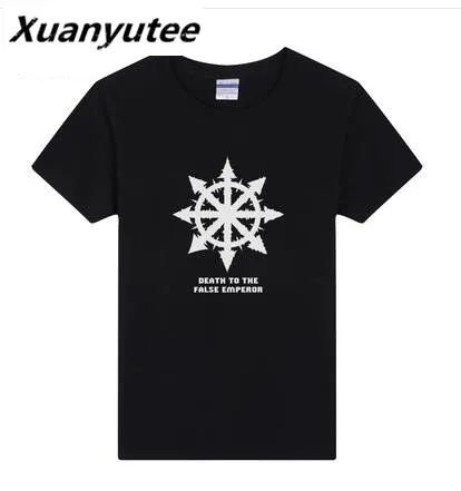 Xuanyutee, футболка для любителей игр, Homme, модная, Warhammer, 40 K, принт "Гибель к ложному императору", хлопок, круглый вырез, короткий рукав, футболка для мужчин