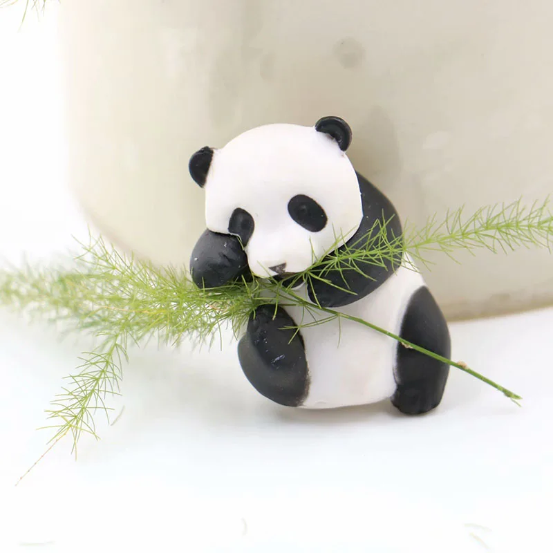 Мини экшн фигурка Panda 3 шт./компл. масштаб 1/16 окрашенная милая спит яшма Гигантская
