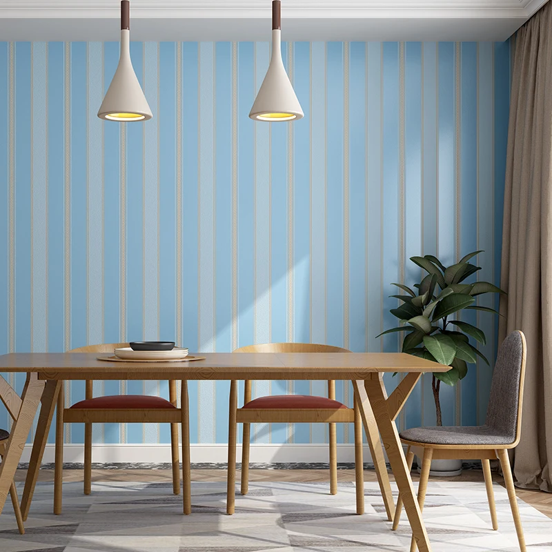 

Современные вертикальные полосы обоями домашний декор бежевый синий полоса обои рулон гостиная спальня papel де parede listrado