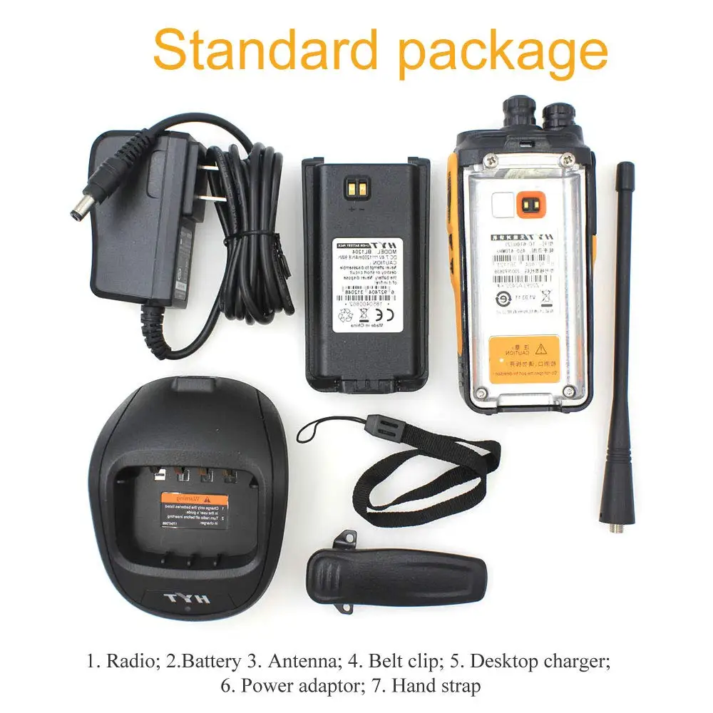 HYT TC610 woki toki 16 канальный 5 Вт портативный радио TC-610 VHF136-174MHz или UHF450-470MHz Водонепроницаемая рация