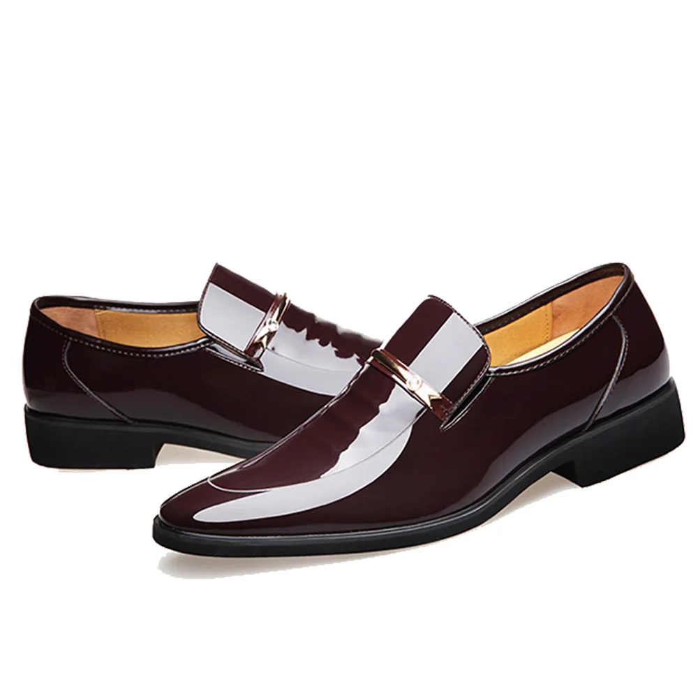 QFFAZ Men's Leather Shoes Genuine Wedding Pary Men Fashion Patent Dress Oxford | Обувь