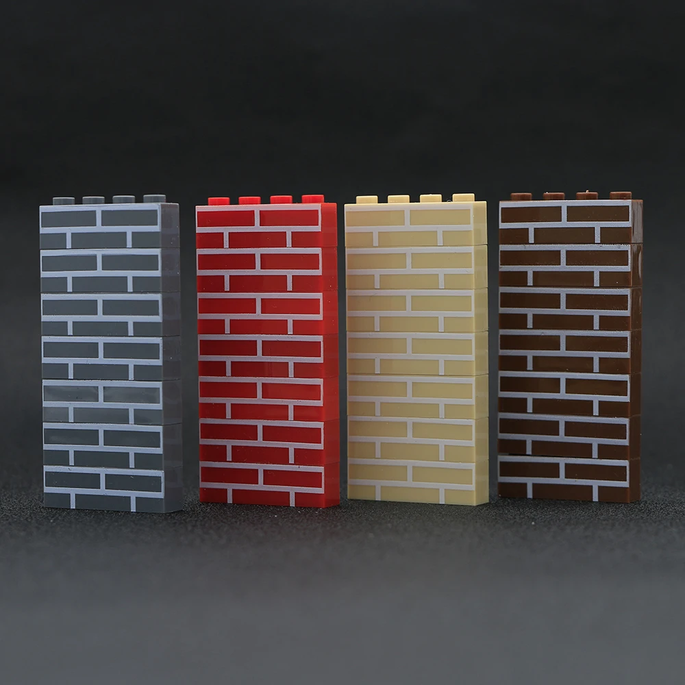 Конструктор MOC House военный аксессуар настенный классический кирпич 1x4 мини