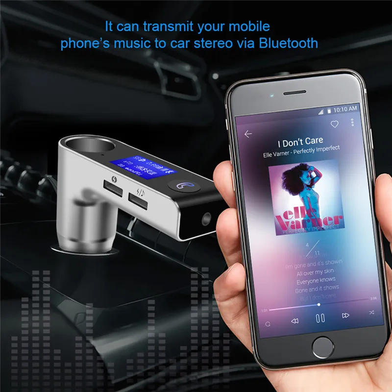 Беспроводной автомобильный fm-передатчик Bluetooth Hands free FM модулятор прикуривателя