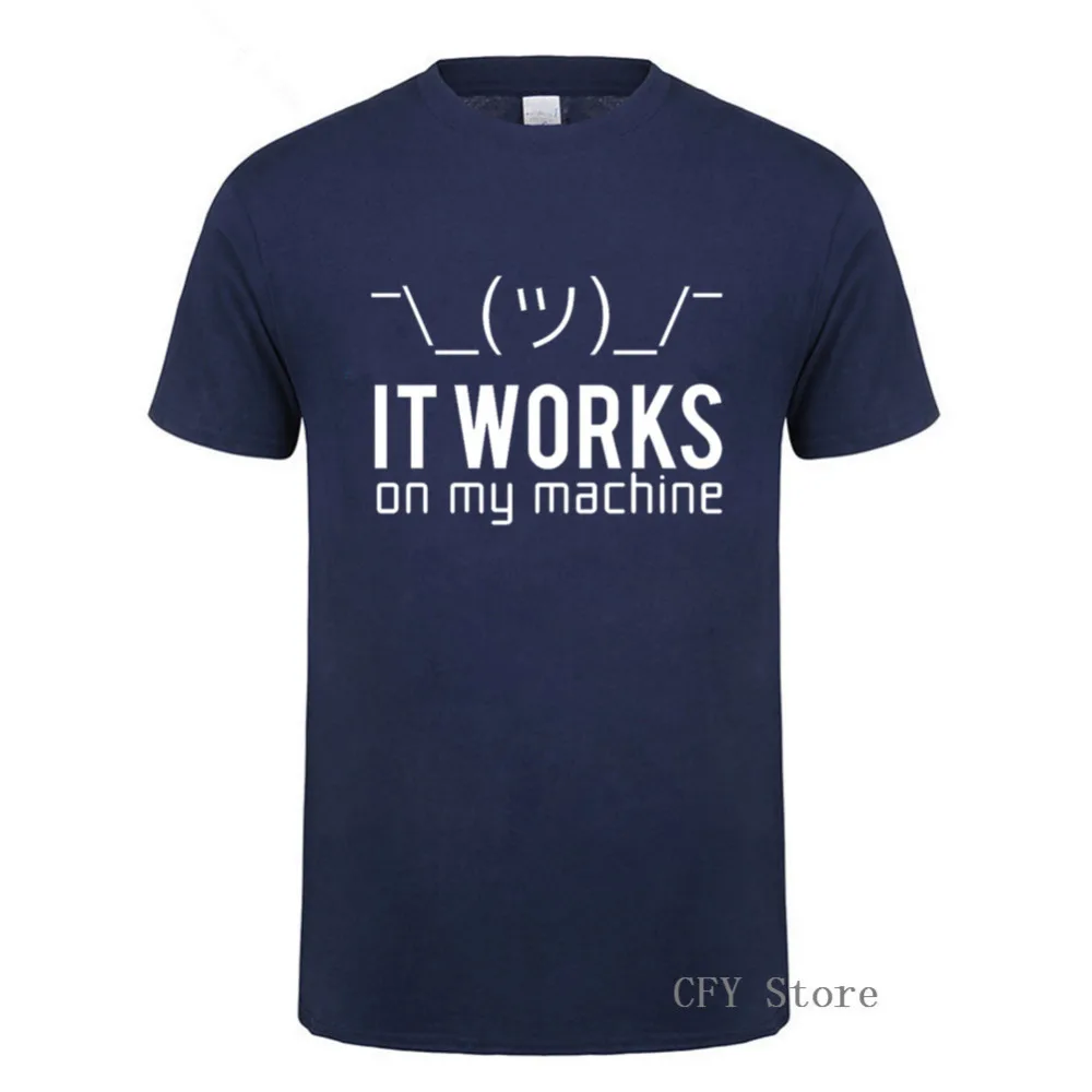2019 стильная футболка It works на моей машинке разноцветная Мужская 100 хлопок | одежда
