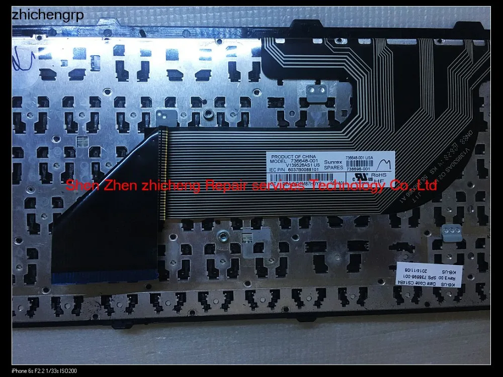 Для hp ProBook 650 655 G1 ноутбук черная клавиатура с раскладкой стандарта США V139526AS1 US 736648