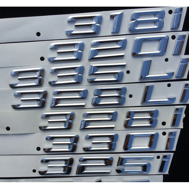 

316i 318i 320i 325i 330i 335i 310Li 318Li 328Li 330Li 335Li Chrome Emblem Car Styling Trunk Discharging Sticker For 08-17 BMW