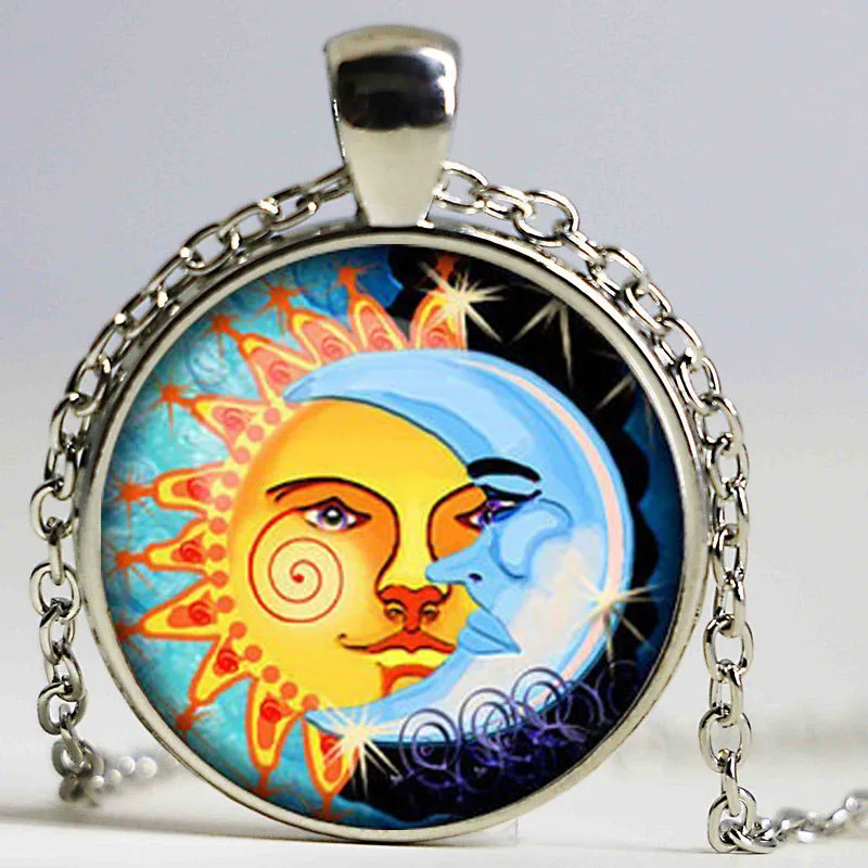 Винтажный знак Солнца и Луны ювелирное изделие символ любви подарок для нее|sun and