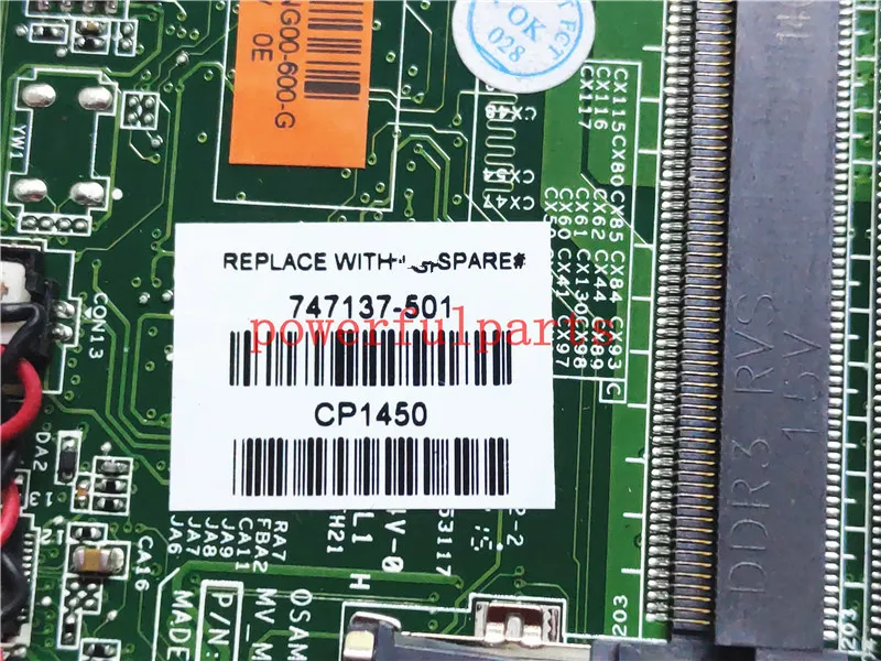 747137 001 501 Материнская плата для ноутбука HP Touchsmart 15 D 250 G2 Pavilion TPN F112T F113 F114 100%